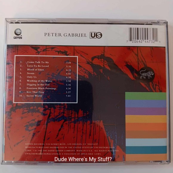 PETER GABRIEL - US - 1992 CD - 10 SONGS - Picture 3 of 3